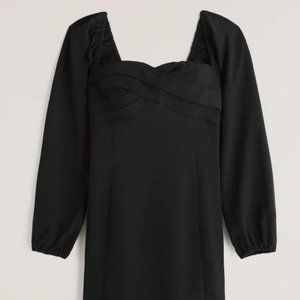 Abercrombie Long-Sleeve Draped Bodice Mini Dress - Medium Petite